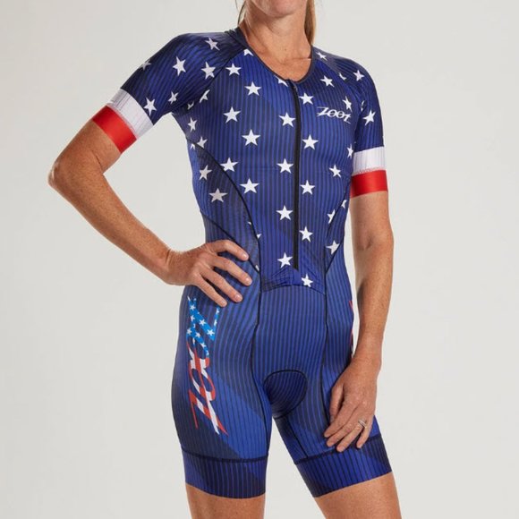 Zoot LTD Tri Aero FZ Racesuit — Stars & Stripes (Hard To Find) — Women's XL - Picture 1 of 12